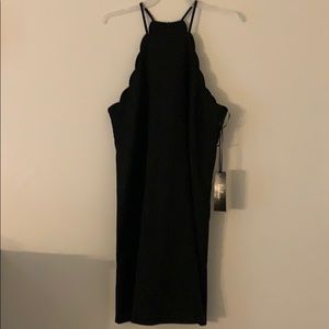 Lulu’s Black Scalloped Dress